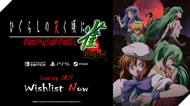 Tựa game mạt chược Higurashi no Naku Koro ni Jong được làm mới cho PC và console: Bổ sung cơ chế gian lận , ấn định đổ bộ năm 2027