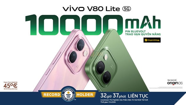 vivo V80 Lite 5G Thiết Lập Kỷ Lục Guiness Thế Giới Với 32 Giờ 32 Phút Sử Dụng Liên Tục