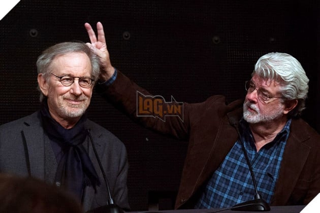 Hình ảnh về nhà làm phim Steven Spielberg và George Lucas.