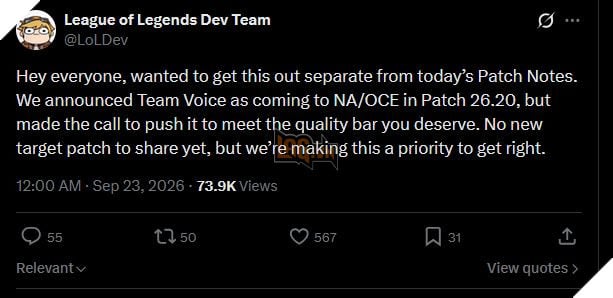 Riot Games tạm dừng tính năng voice chat toàn đội của LMHT