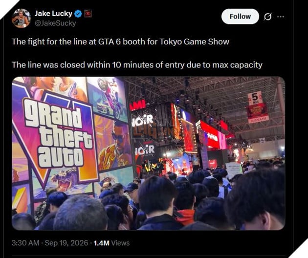 Áo GTA 6 phát miễn phí tại Tokyo Game Show bị bán lại với giá hàng trăm USD