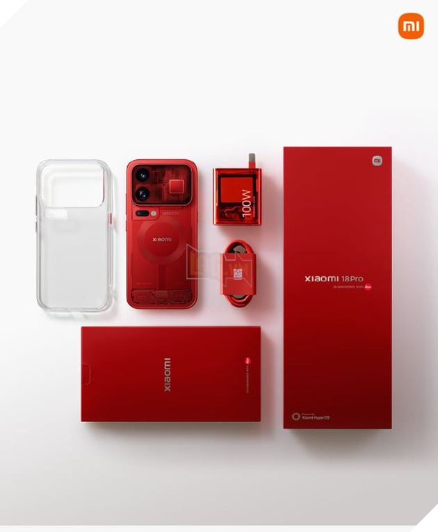 Xiaomi ra mắt Xiaomi 18 Pro và 18 Pro Max bản Trong Suốt đỏ đặc biệt 2