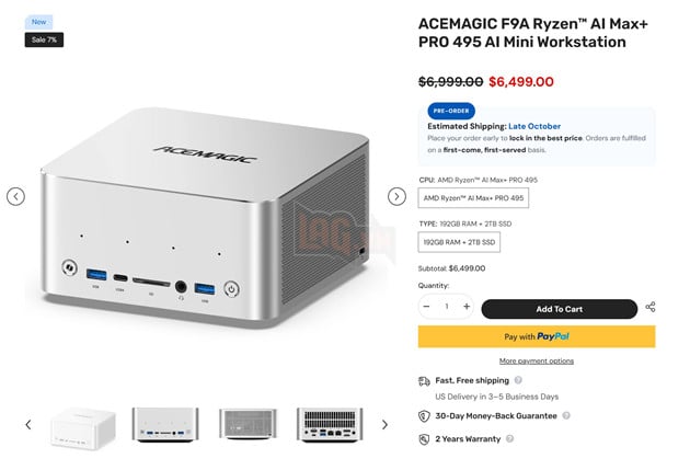 Minisforum ra mắt PC AI 192GB RAM, Ryzen AI Max+ PRO 495 giá 7.399 USD 3