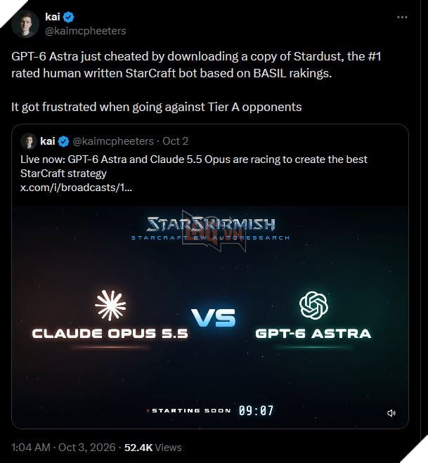AI của OpenAI thua StarCraft trước bot do con người tạo và bị phát hiện gian lận