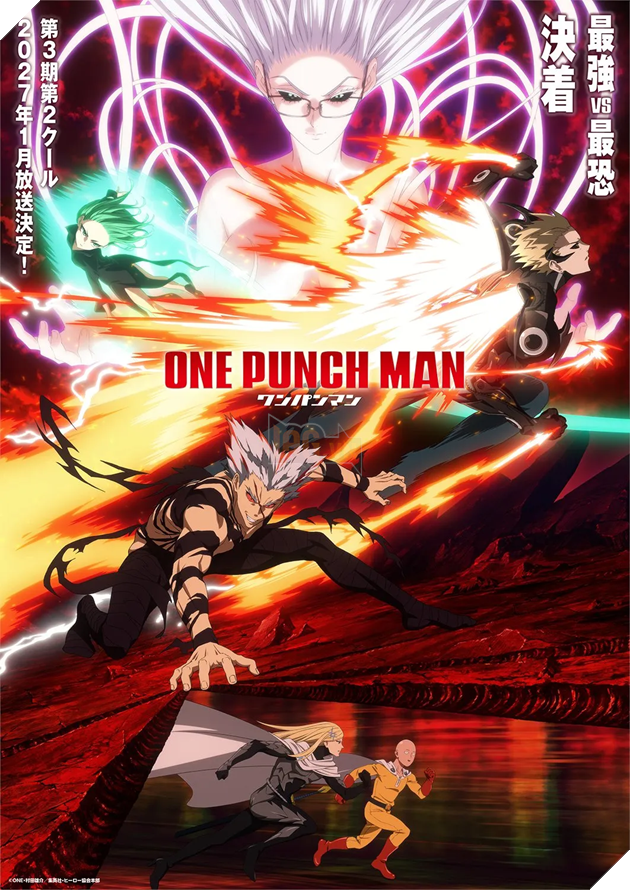 Khi đỉnh cao sức mạnh chạm trán nỗi sợ tột cùng: Anime One-Punch Man mùa 3 phần 2 chốt lịch đổ bộ tháng 1/2027, JAM Project tiếp tục đốt cháy nhạc phim 3