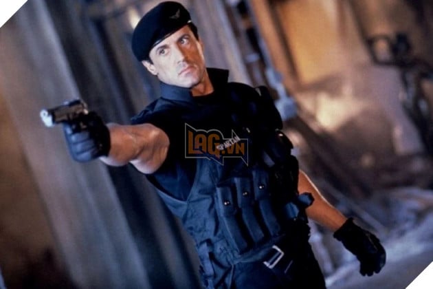 Hình ảnh về Stallone trong phim Demolition Man.