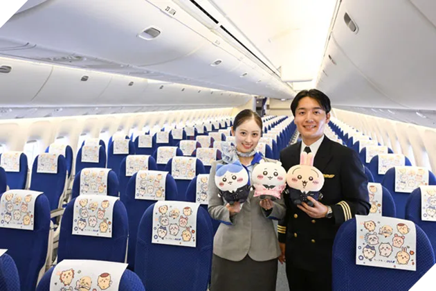 Đưa biểu tượng chữa lành lên bầu trời: Hãng hàng không ANA ra mắt chuyên cơ Boeing 767 mang diện mạo Chiikawa, cất cánh chuyến đầu từ Tokyo đến Nagasaki 3