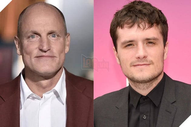 Hình ảnh về bộ đôi diễn viên Woody Harrelson và Josh Hutcherson.